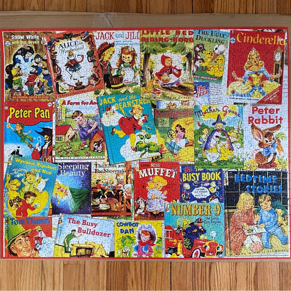 Vintage Fairy Tales Jigsaw Puzzle 1000 Piece White Mountain Complete - Picture 2 of 13